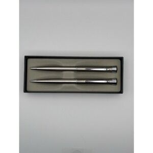 Garland Stainless Steel Pen & Pencil Set w/ Heirloom Guarantee + Box USA Made